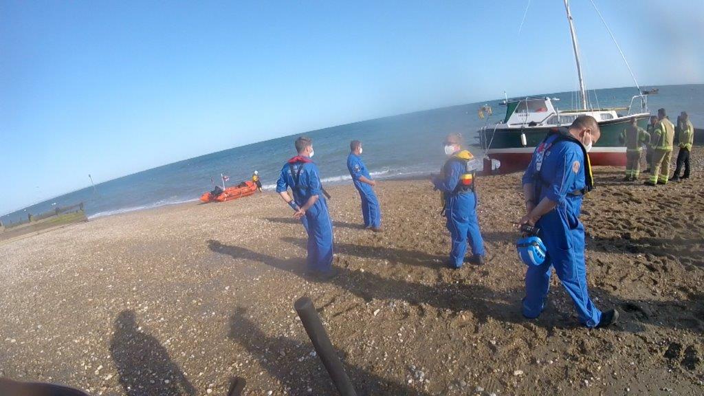 Yacht aground